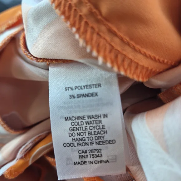 NWT Joie Orange and Purple Floral Pants - Picture 6 of 6